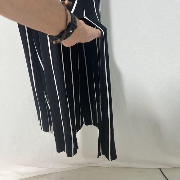 SOMA Super Soft Maxi Bra Dress Striped Size XL Black White Resort Wear Stretch - Picture 6 of 12